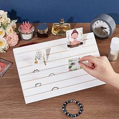 7-Slot Wooden Place Card Display Stands&nbsp;ODIS-WH0029-52D