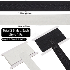 5M 2 Colors Polyester Non-Slip Silicone Elastic Gripper Bands for Garment Sewing&nbsp;SRIB-GF0001-46
