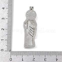 Brass Micro Pave Cubic Zirconia Pendants&nbsp;KK-R230-12P