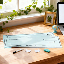 Plastic Big Blank Check Wall Decor with Stickers&nbsp;AJEW-WH0077-229