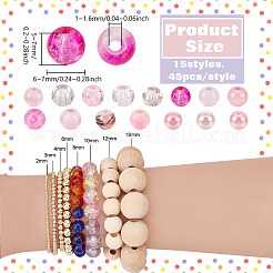 675Pcs 15 Styles Electroplate Glass Bead Strands&nbsp;EGLA-PH0001-67