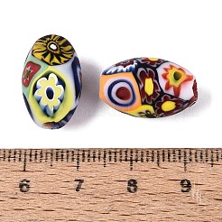 Handmade Millefiori Glass Oval Beads&nbsp;LA-N001-03B