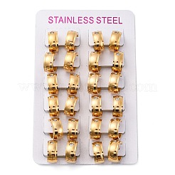 304 Stainless Steel with Cubic Zirconia Polishing effect Hoop Earrings&nbsp;EJEW-M001-24G