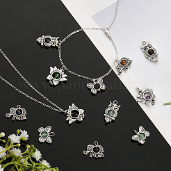 64Pcs 4 Styles Natural Mixed Stone Pendants&nbsp;FIND-CA0006-48