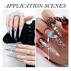 14Pcs 7 Colors Butterfly Alloy Glass Charms Nail Art Decoration&nbsp;MRMJ-TA0001-40