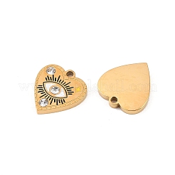 304 Stainless Steel Enamel with Rhinestone Pendants&nbsp;STAS-Z188-10G-01