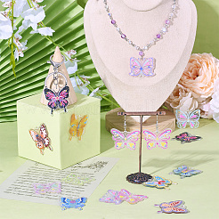DIY Butterfly Dangle Earring Making Kit&nbsp;DIY-TA0006-34