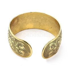 Alloy Wide Open Cuff Bangle for Women&nbsp;BJEW-G662-01B-AG
