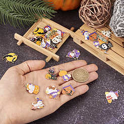 24Pcs 12 Style Halloween Theme Alloy Enamel Pendants&nbsp;ENAM-TA0001-51