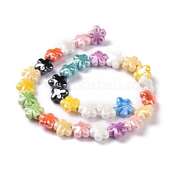 Glazed Porcelain Beads Strands&nbsp;PORC-K003-01