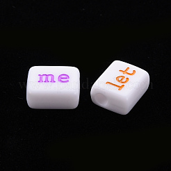 Opaque White Acrylic Beads&nbsp;MACR-Q242-003