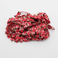 Flower Polyester Trim Ribbon&nbsp;X-OCOR-WH0057-18F