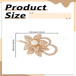 1Pc Zinc Alloy Rhinestone Brooches&nbsp;JEWB-LP0006-05G