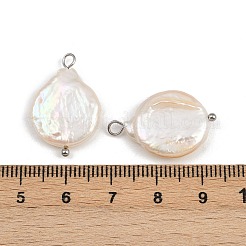Natural Freshwater Pearl Keshi Pearl Pendants&nbsp;STAS-D378-08C-S