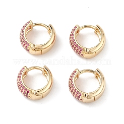 Cubic Zirconia Hoop Earrings&nbsp;EJEW-M216-01B