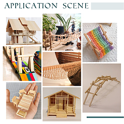 160Pcs 4 Styles Square Wood Craft Sticks&nbsp;WOOD-OC0004-53