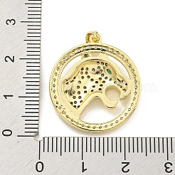 Brass Micro Pave Cubic Zirconia Pendants&nbsp;KK-K354-08I-G