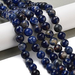 Natural South Africa Sodalite Beads Strands&nbsp;G-S259-35-8mm