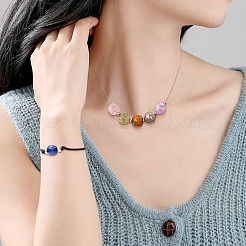 7Pcs 7 Colors Transparent Glass Beads&nbsp;GLAA-TA0002-90A