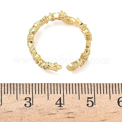 304 Stainless Steel Cubic Zirconia Cuff Open Rings for Women&nbsp;LS-RJEW-Z122-02G-03