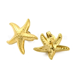 Ion Plating(IP) 304 Stainless Steel Starfish Stud Earrings&nbsp;EJEW-D281-30G