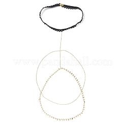 Brass Double Layer Star Tassel Thigh Leg Chains&nbsp;AJEW-AN00639