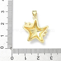 Brass Micro Pave Cubic Zirconia Pendants&nbsp;KK-P330-06G-01