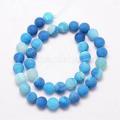 Natural Druzy Geode Agate Bead Strands&nbsp;G-K166-09-8mm