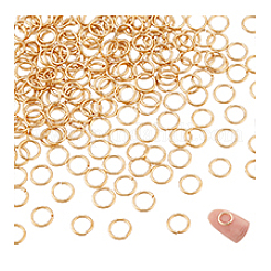 200Pcs Rack Plating Brass Open Jump Rings&nbsp;KK-PH0011-55A