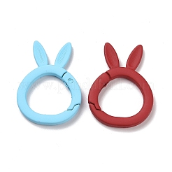 Spray Painted Alloy Spring Gate Rings&nbsp;FIND-I031-01