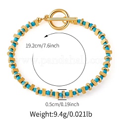 Synthetic Turquoise & Brass Beaded Bracelets for Women&nbsp;XC1263