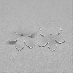 5-Petal Transparent Acrylic Bead Caps&nbsp;FACR-S015-SB518