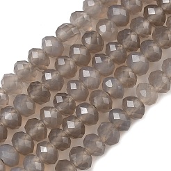 Natural Grey Agate Bead Strands&nbsp;G-D344-A19-03