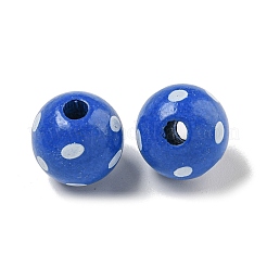 Printed Wood European Beads&nbsp;WOOD-G022-18G