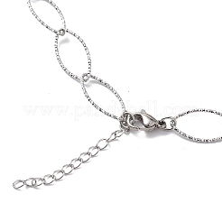 Non-Tarnish 304 Stainless Steel Horse Eye Link Chain Necklace for Men Women&nbsp;LS-STAS-B039-02P