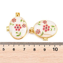 Brass Locket Pendants&nbsp;KK-D232-04G-01