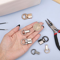 6Pcs 6 Styles Alloy Bag Side D Ring Clip&nbsp;FIND-CA0008-19