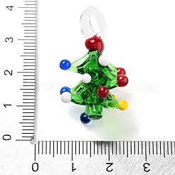 Colorful Transparent Handmade Lampwork Pendants for Christmas&nbsp;LAMP-A004-01B