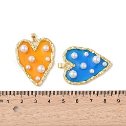 Rack Plating Brass & Epoxy Resin Pendants&nbsp;KK-Z047-06G-01-RS