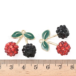 Alloy with Acrylic and Resin Rhinestone Pendants&nbsp;FIND-Z092-03G