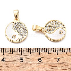 Brass Micro Pave Cubic Zirconia Charms&nbsp;KK-L222-015G