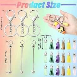 12Pcs 6 Colors Faux Suede Tassel Pendant Decorations&nbsp;KEYC-YW0001-26