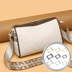 18Pcs 9 Style Zinc Alloy Rectangle Buckle Ring&nbsp;DIY-WR0002-59