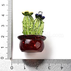 Transparent Resin Plant Pendants&nbsp;RESI-Z028-04B