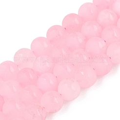 Frosted Natural White Jade Beads Strands&nbsp;G-T138-8mm-209E