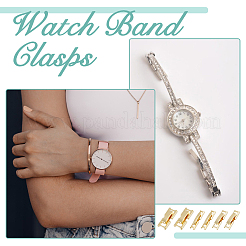 12Pcs 3 Styles Eco-Friendly Brass Watch Band Clasps&nbsp;KK-DC0003-98