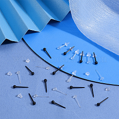 Eco-Friendly Plastic Stud Earring Findings&nbsp;KY-SC0002-23