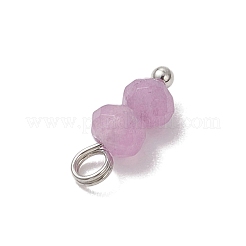 11Pcs 11 Colors Dyed Natural Malaysia Jade Faceted Rondelle Beaded Charms&nbsp;PALLOY-JF04797-02