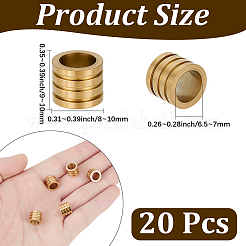 20Pcs 304 Stainless Steel European Beads&nbsp;STAS-BBC0009-81G