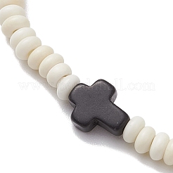 2Pcs Synthetic Hematite & Turquoise Beads Stretch Bracelets for Women Men&nbsp;BJEW-JB11291